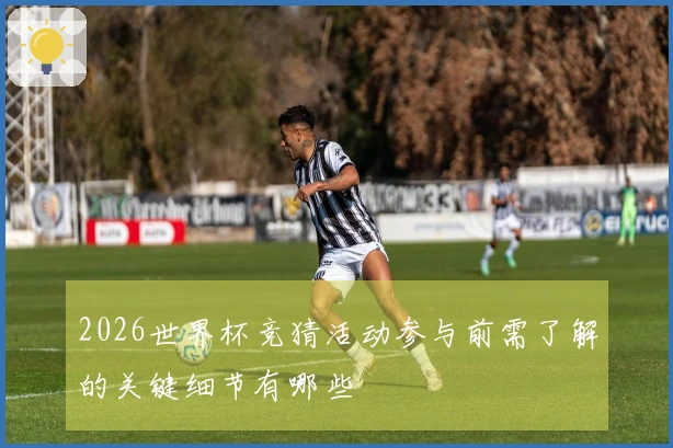 2026世界杯竞猜活动参与前需了解的关键细节有哪些